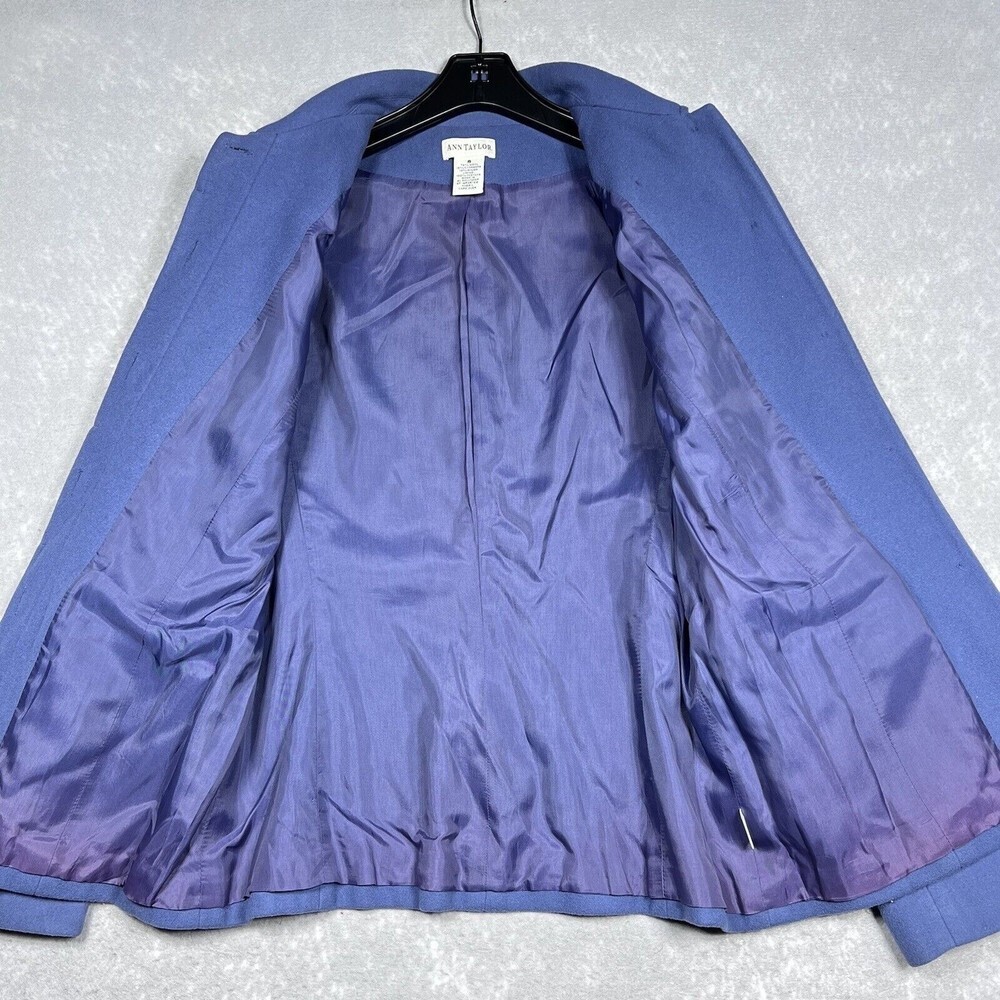 Ann Taylor Periwinkle Blue Wool-Blend Tailored Blazer - Picture 7 of 10